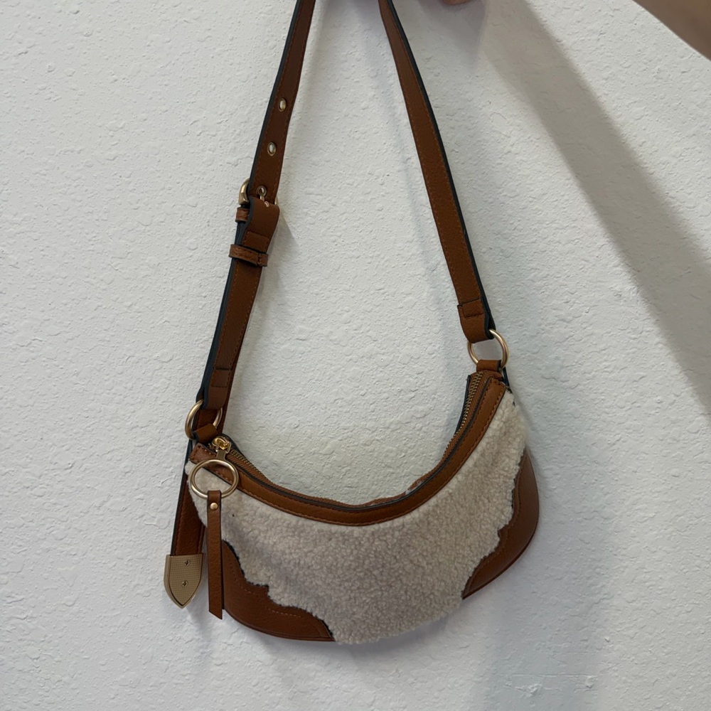 Jessica Simpson Tan and Cream Shoulder Bag